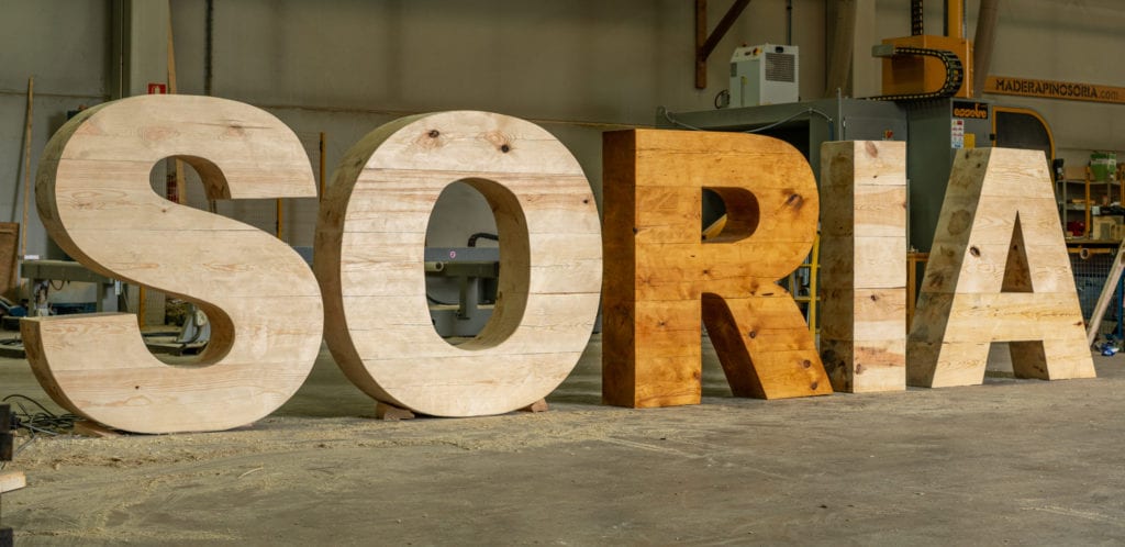 Cartel de madera Soria