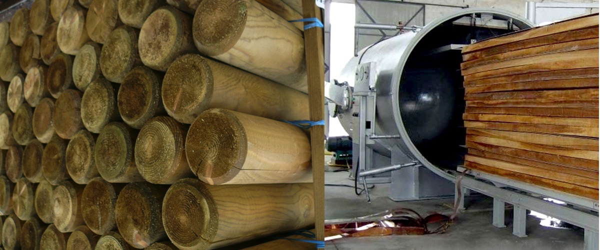 madera tratada en autoclave