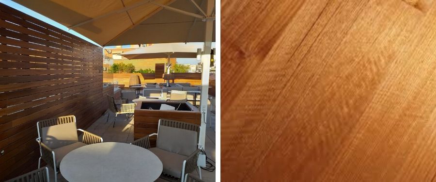 Suelos de madera de Cumarú para exterior