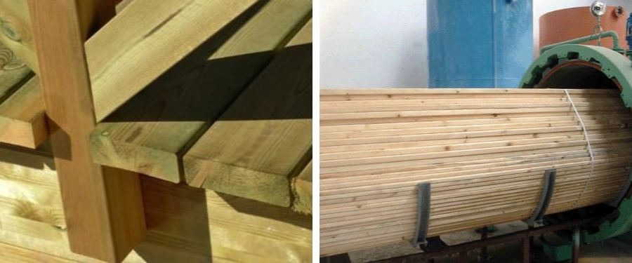 Clases de uso de la madera tratada en autoclave