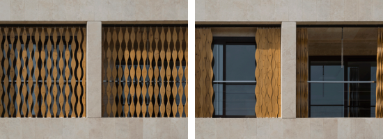 Celosías orientables de madera