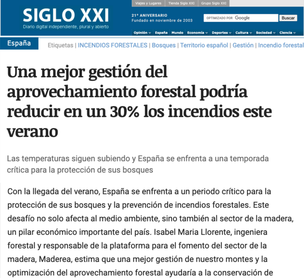 aprovechamiento forestal e incendios