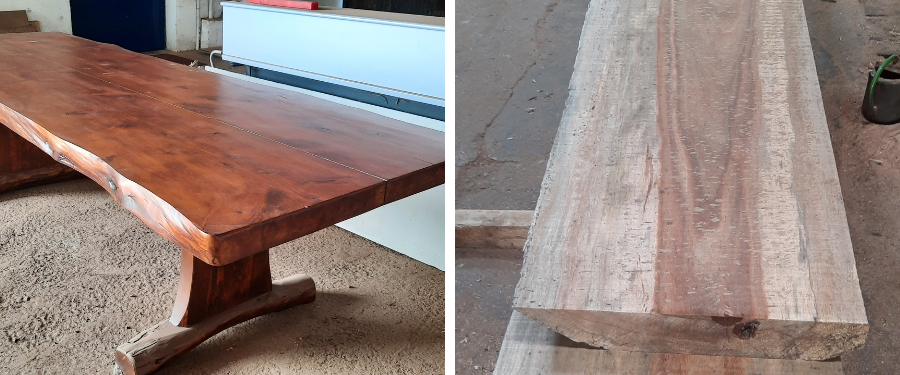 Madera aserrada de cerezo