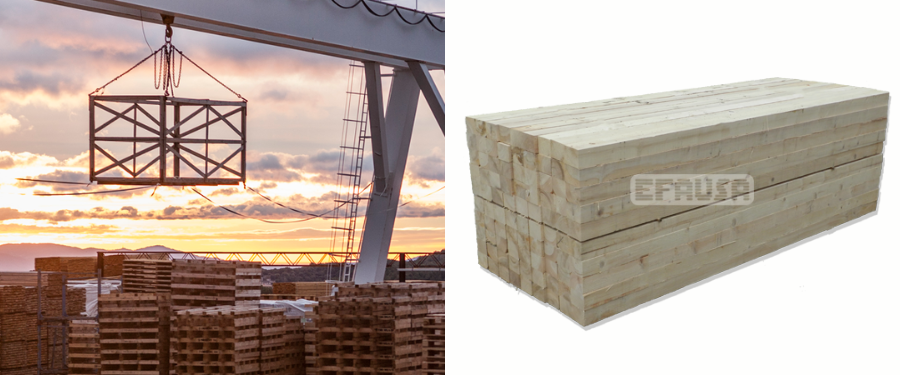 madera aserrada de pino