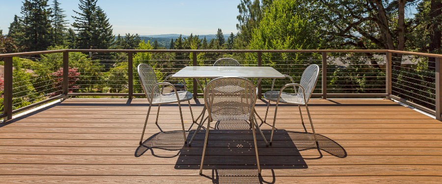 Tarima en exteriores