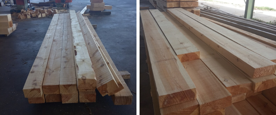 Vigas de madera maciza Hijos de Daniel Gomez