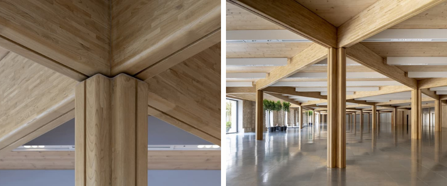 Vigas laminadas de castaño CE