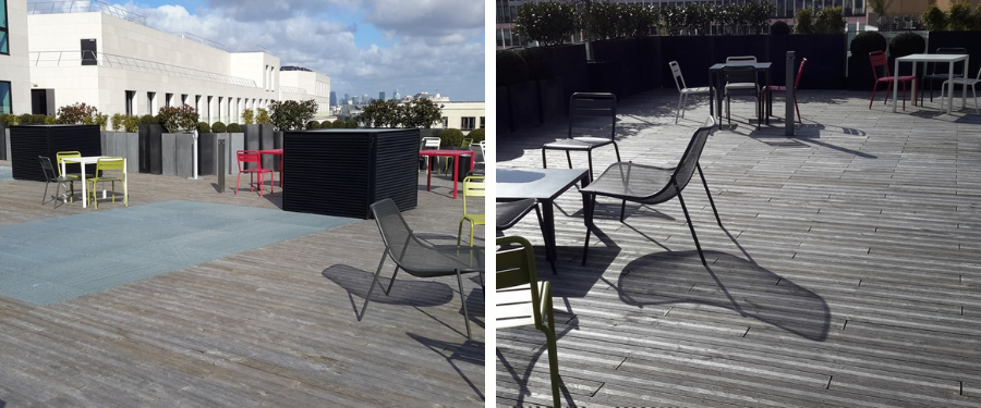 Decking de madera de castaño para proyectos de alto tránsito