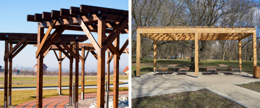 Diseño y ejecución de pérgolas de madera en arquitectura Diseño y ejecución de pérgolas de madera en arquitectura